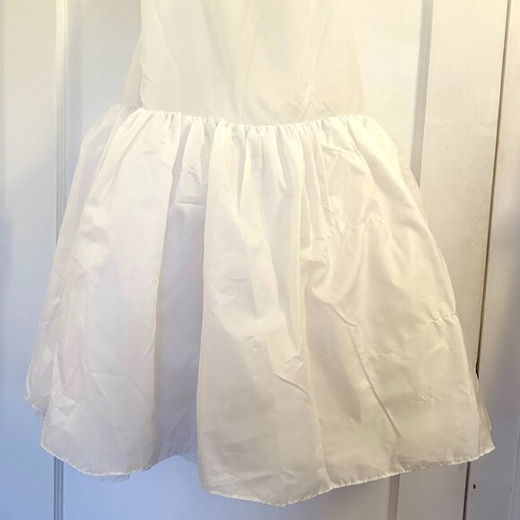 Ivory Lace Keyhole-back Wedding Dress w/ Optional Blush Sash (Demetrios Sz 16) - Picture 14 of 14